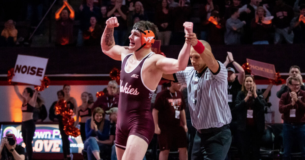 8 Virginia Tech Wrestling Beats 5 NC State in… The Tech Lunch Pail